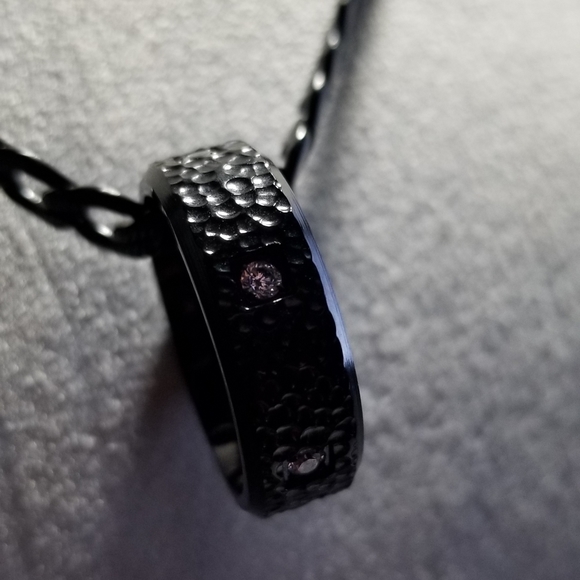 Anthony Jacob Black Stainless Steel Necklace - Picture 8 of 8